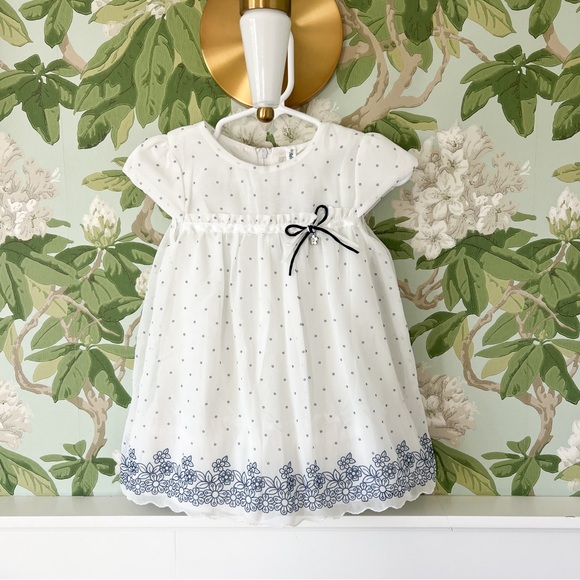 [NEW] Blue & White Baby Dress - Picture 1 of 7